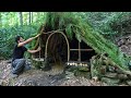 7 Days SOLO SURVIVAL CAMPING In RAIN Forest, THUNDER - Building Warm BUSHCRAFT SHELTER - Cooking