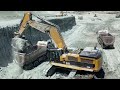 Caterpillar 390D Excavator Loading MAN And Mercedes Arocs Trucks - Pyramis Ate