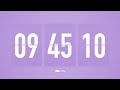 10 Hours Countdown Flip Clock Timer / Simple Beeps 🫐 🔔