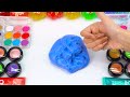 Satisfying Video Making Rainbow Eyeshadow Slime Mixing Glitter Makeup Cosmetics 🌈 Slime ASMR #12