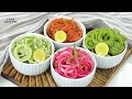Four Types of Onion Salad | Restaurant Style Laccha Pyaaz Salad | Food Couture by Chetna Patel