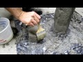 Hand Sculpting Concrete Stone Garden Light