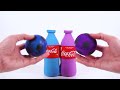 Satisfying Video l How to make Rainbow Coca Bottles WITH Kinetic Sand INTO Painting Cutting ASMR