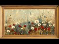 PATRIOTIC BLOOMS FRAMED TV ART SCREENSAVER WALLPAPER BACKGROUND | OIL PAINTING TV ART