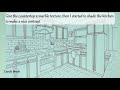 How to Draw A Kitchen in Two Point Perspective | Step By Step