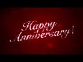 Happy Anniversary on Red - HD Background Loop