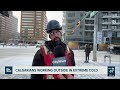 Calgarians working outside in extreme cold