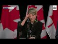 Canadian Foreign Minister Melanie Joly fumbles when asked specific evidence with India on the Nijjar