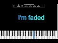 Alan Walker-Faded  (Virtual Piano) Easy + Sheets