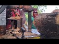 Keterampilan mengolah kayu jati kebun bahan rumah jawa - mesin bandsaw rakitan