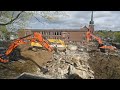 Full Timelapse - Demolition of Saint Patrick's Convent in Natick, Massachusetts
