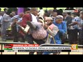 Vitimbi crew entertains crowd at Uhuru Gardens with a skit on worker’s rights
