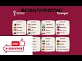 match day 6 world cup predictions