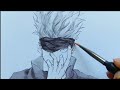 How to draw Gojo Satoru from Jujutsu Kaisen #anime #howtodraw #gojo #jujutsukaisen