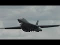 USAF B1 Lancers Loud takeoff-  RAF Fairford - 26/6/2023