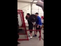 Smolov Squat 10 x 3 at 405 Pounds squatting Aaron Phillips 148 Pound USAPL