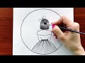 Very Easy Girl Drawing || Girl Drawing Step By Step