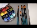 I DESIGNED THESE BRUSHES! ✶ UNBOXING ✶ watercolor + gouache demos