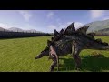 Raptors take on a Stegosaurs