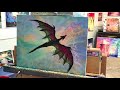 🐉 DRAGON PAINTING - STEP BY STEP- ACRYLIC TUTORIAL
