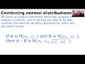 Combining normal distributions