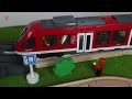 Tram and wooden brio trains - railway