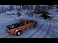 Hauling HUGE Logs Down Ice Covered Mountain Roads!