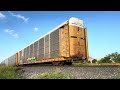 UP 7631 w/ Nice K5HL Leads Northbound Autorack Train In At Posey RD In San Marcos, Texas on 8/18/24