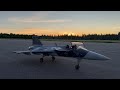 Midnight sun flying!  Airworld JAS 39 gripen