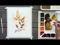 ATTENTION BEGINNERS! Simple & Easy Step-by-Step Watercolor Leaf Painting Techniques with Angle Brush