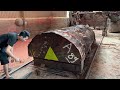 Wood Cutting Skills//Operate Giant Wood Sawing Machines And Wood Processing Factories