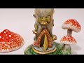DIY Mushrooms Fairy House Jar Lantern Using Homemade paper Clay