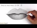 How to Draw + Shade Lips in Pencil