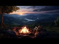 Sunset Fireside Serenity: Nature Sounds for Sleep and Relaxation
