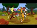 nature cat spins around a plant