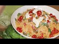 20-Minute Garlic Cherry Tomato Pasta - Quick & Delicious Dinner Recipe | AnitaCooks.com