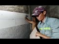 How To Tiles Bathroom | Cut Tiles Around Pipes | Handle The Brick Edges