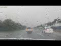 Driving in Heavy Rain with Thunderstorm Noise - Rain on Car - Rain Sounds for Sleeping or Relaxing