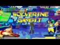 Marvel VS Capcom 1 - Wolverine/Gambit - Expert Difficulty Playthrough
