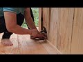 How to use wooden planks to build partitions to shape a house - Skills in using wooden planks
