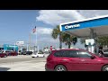 Florida West Palm Beach Chevron Gas Station and Chevrolet Car Dealership