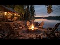 Serene River Retreat: Cozy Crackling Fire Sounds for Stress Relief and Relaxation