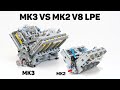 Lego Technic MK3 V8 Pneumatic Engine - 10x More Power! 1500 RPM! LPE MOC + 6 SPEED Gearbox Test