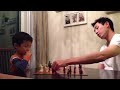 My four year old vs. me in chess