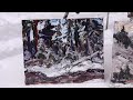 Plein Air Painting: Three Paintings - February Snow - Montana