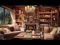 Cozy Bookstore Coffee Shop In Spring Season ☕ Smooth Jazz Music Background For Work And Relax