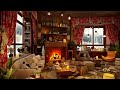 Winter Jazz Music & Cozy Bookstore Cafe Ambience 4K ☕Smooth Piano Jazz Music for Work,Study,Sleep