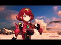 Pyra does a flip but Mythra gets hit