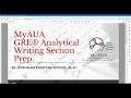 MyAUA GRE® Analytical Writing Section Prep