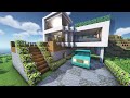 ⛏️ Minecraft Tutorial :: 🏠 How to build a House with Car Garage 🚗 [마인크래프트 주차장이 있는 야생 집짓기]